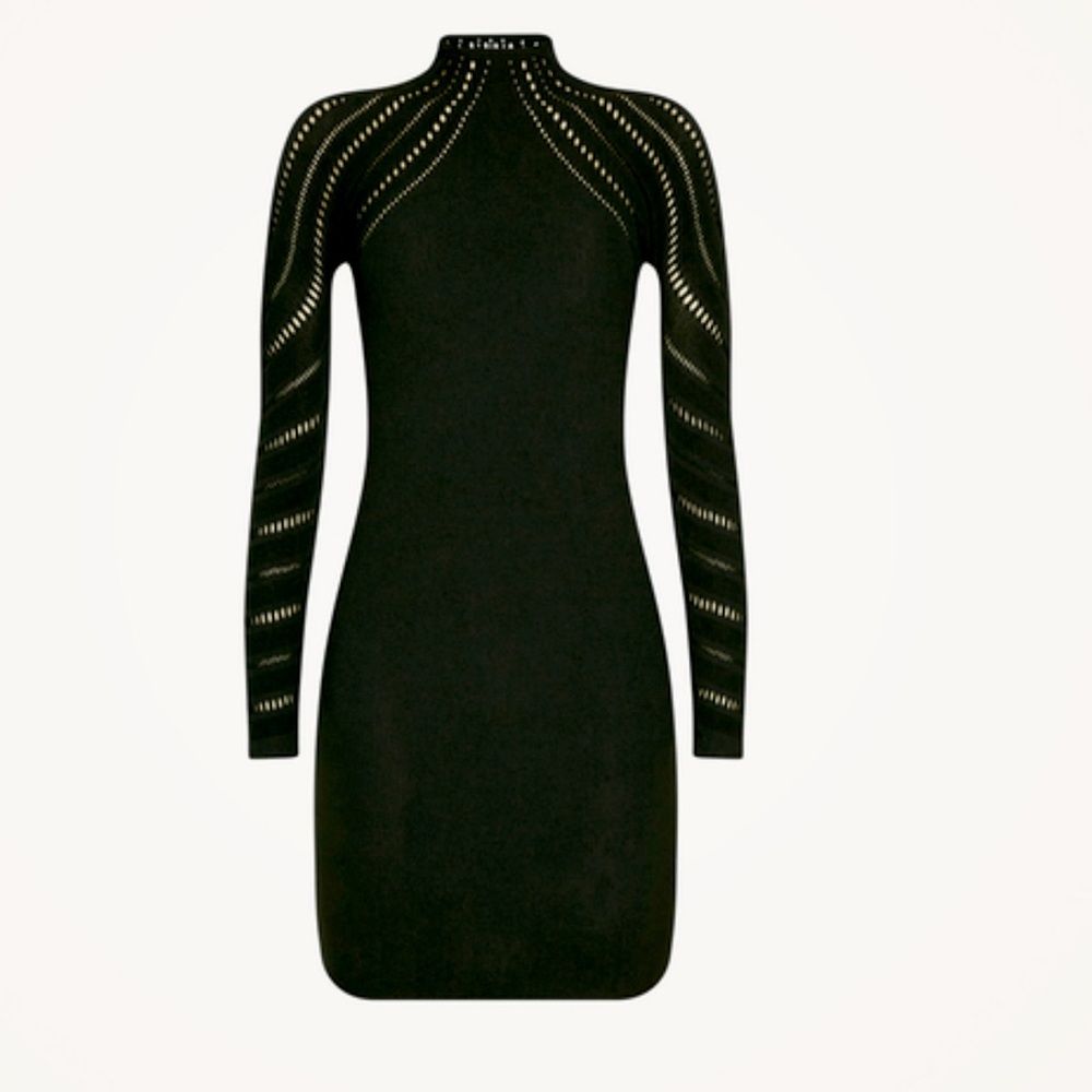Wolford Holes Effect Black Cocktail Mini Dress Sz Small Black Dresses NWT $755